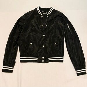 Jou Jou Black Bomber Jacket Womens Size Small